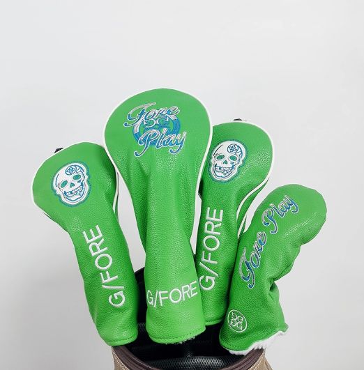 G|FORE ジーフォア スカルヘッドカバーセット ドライバー用×1 アイアン用カバー付 PUレザー素材でクラブを保護 おしゃれゴルファー必見の アイテム⛳