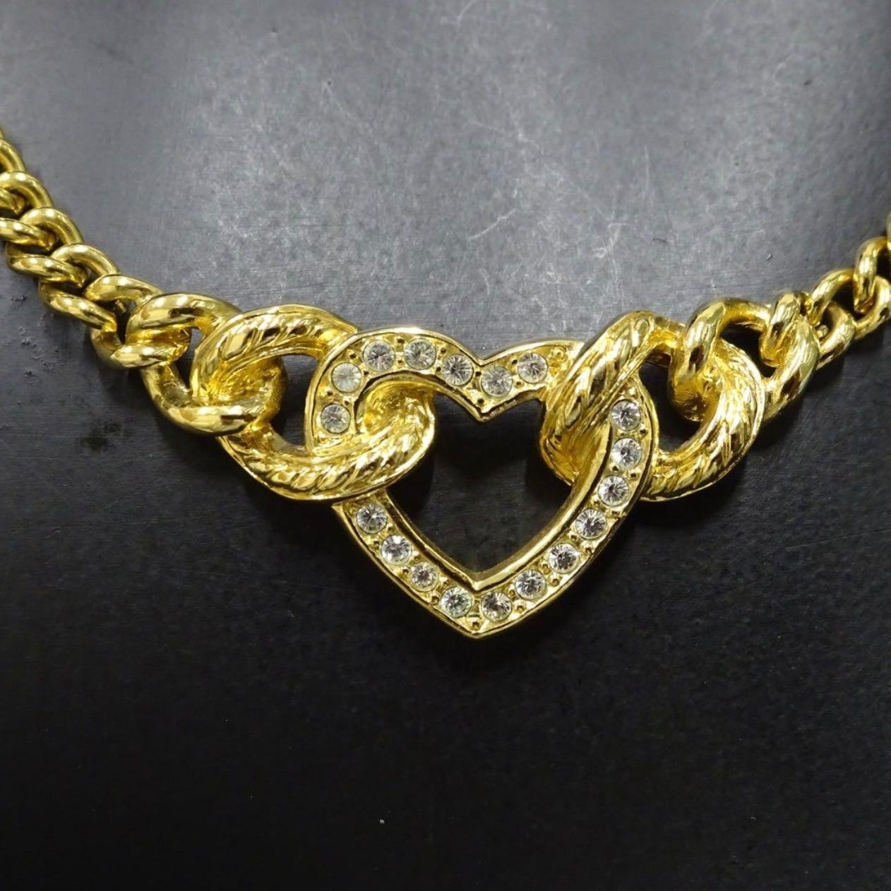 Christian Dior クリスチャン ディオール ゴールドGP ラインストーン