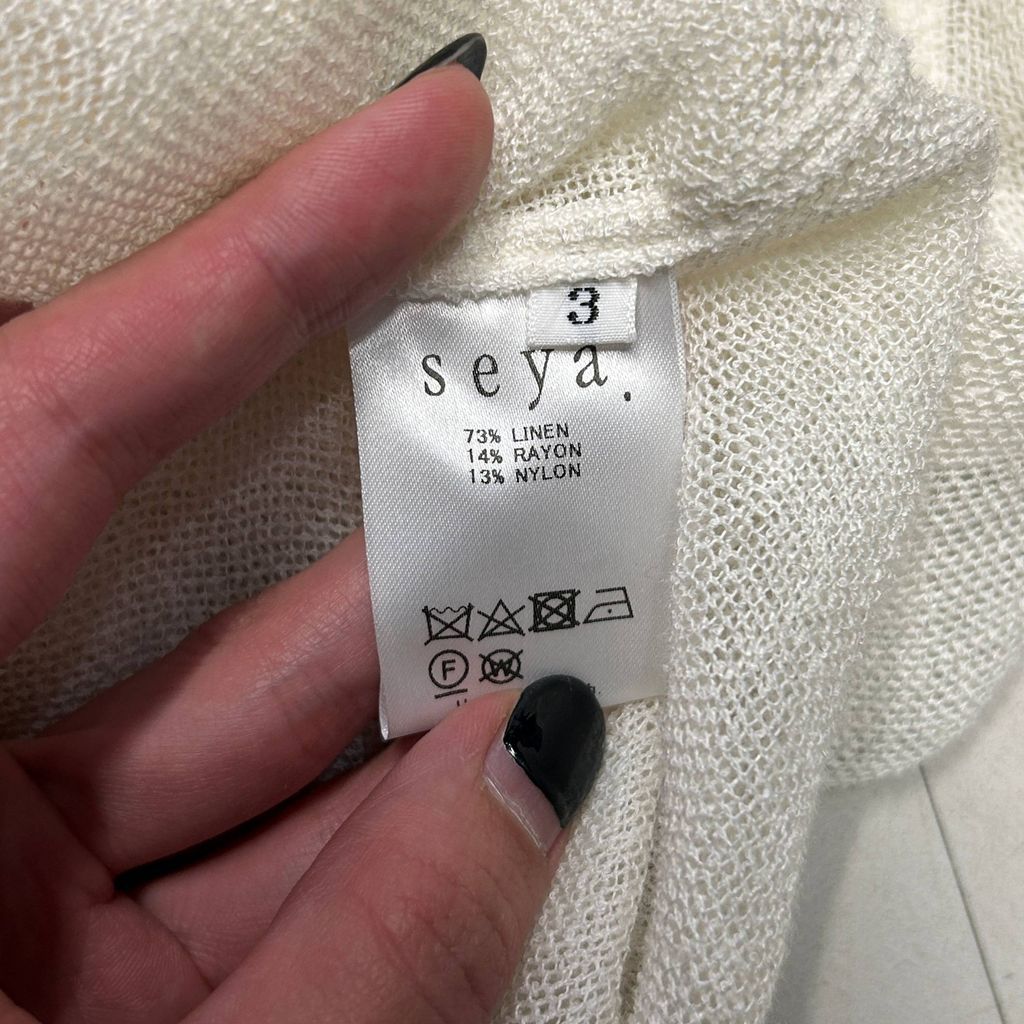  seya. セヤ ETERNAL SHIRT シャツ ホワイト size 3 中目黒A 10 長袖 Tシャツ カットソー