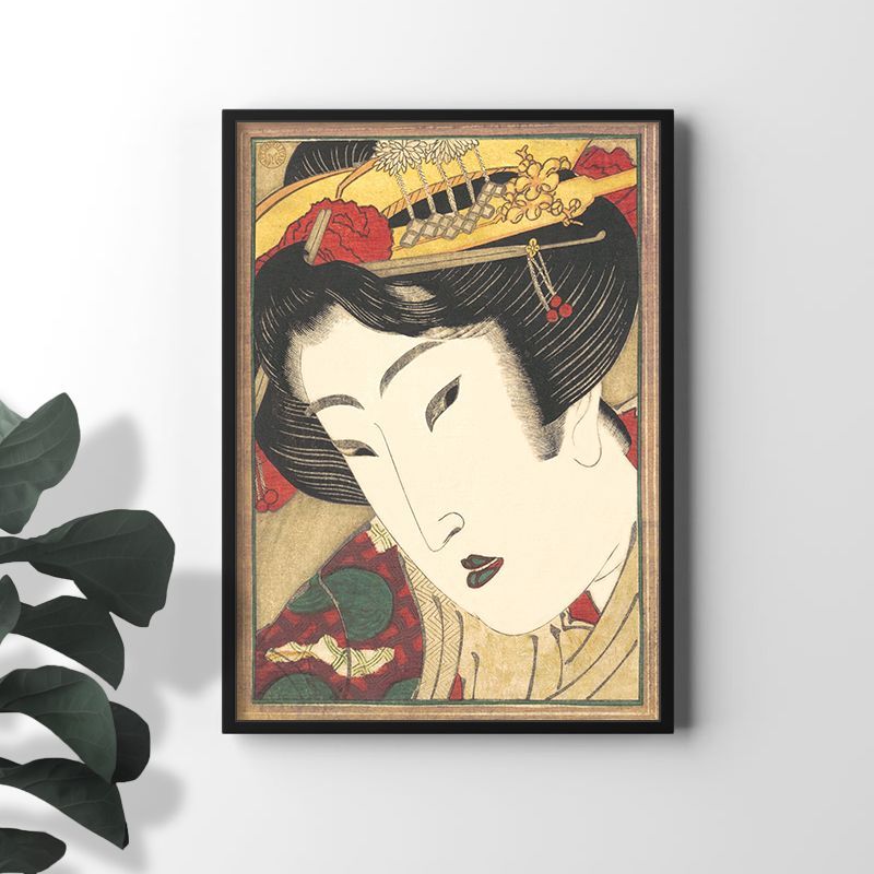 A3サイズ 溪斎英泉 ポスター 婦慈のゆき 美人画 日本画 浮世絵 花魁