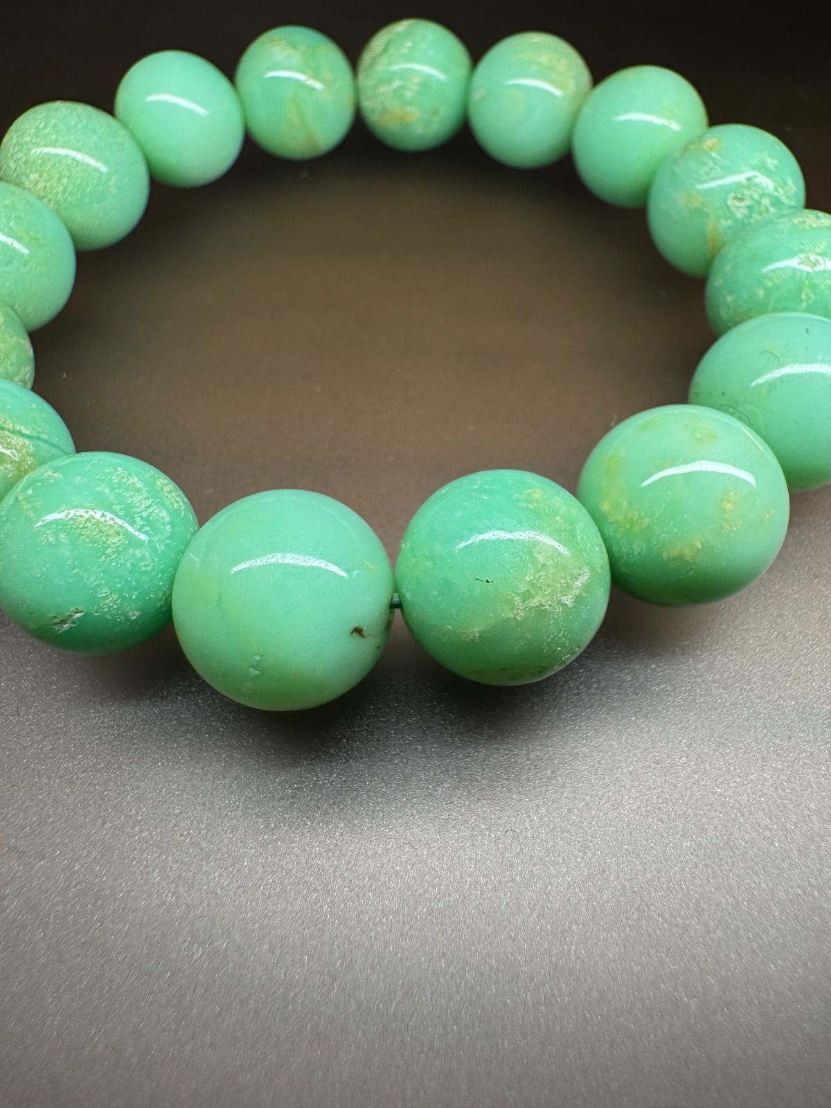 SSS12.8㎜クリソプレーズ 腕周り16.6㎝