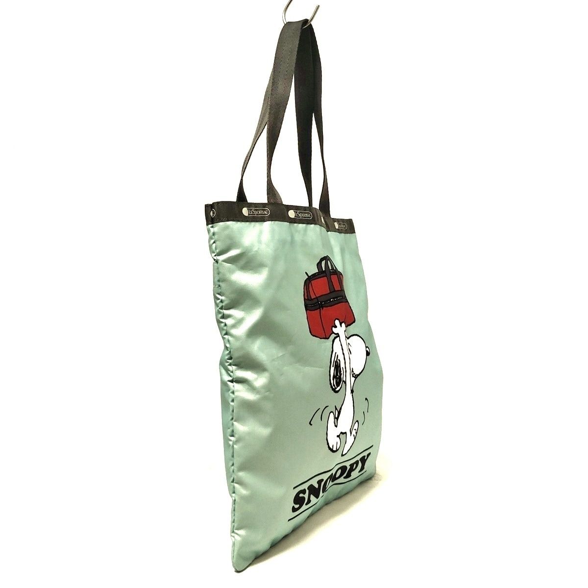 LESPORTSAC レスポートサック トートバッグ - ライトブルー×グレー×マルチ スヌーピー 70周年記念 PEANUTSコラボ