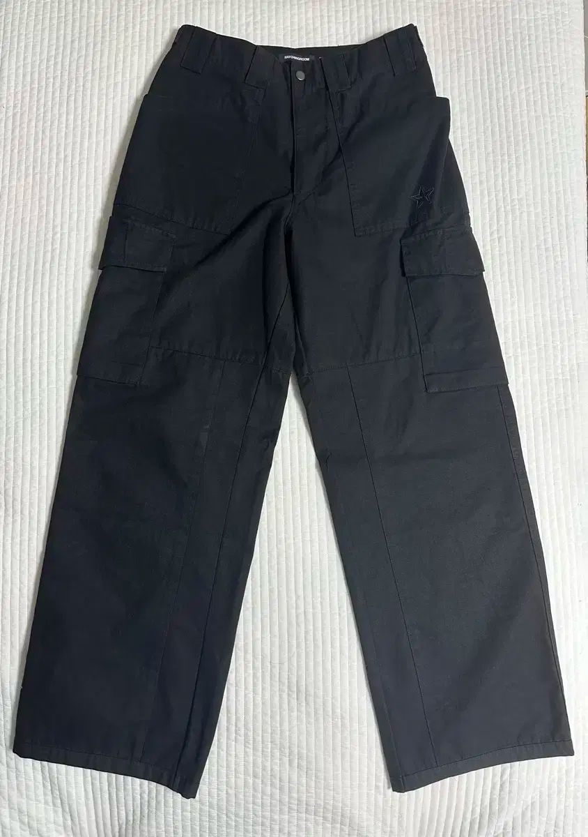 2 Hatchingroom VTG スター ファティーグ パンツ ウォッシュド ブラック