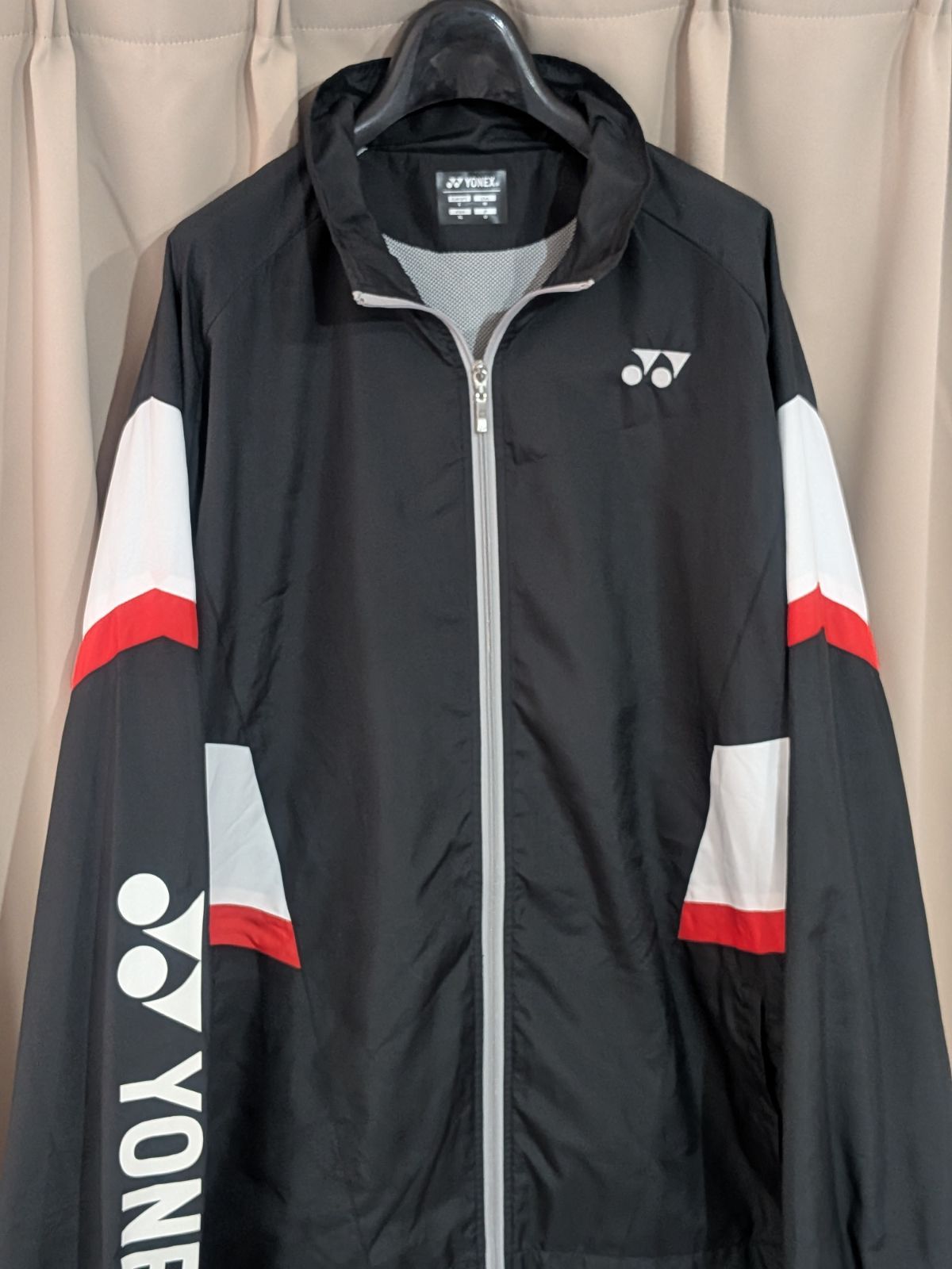 YONEX ヨネックス 裏地付ウォームアップシャツ ウィンドブレーカー 黒