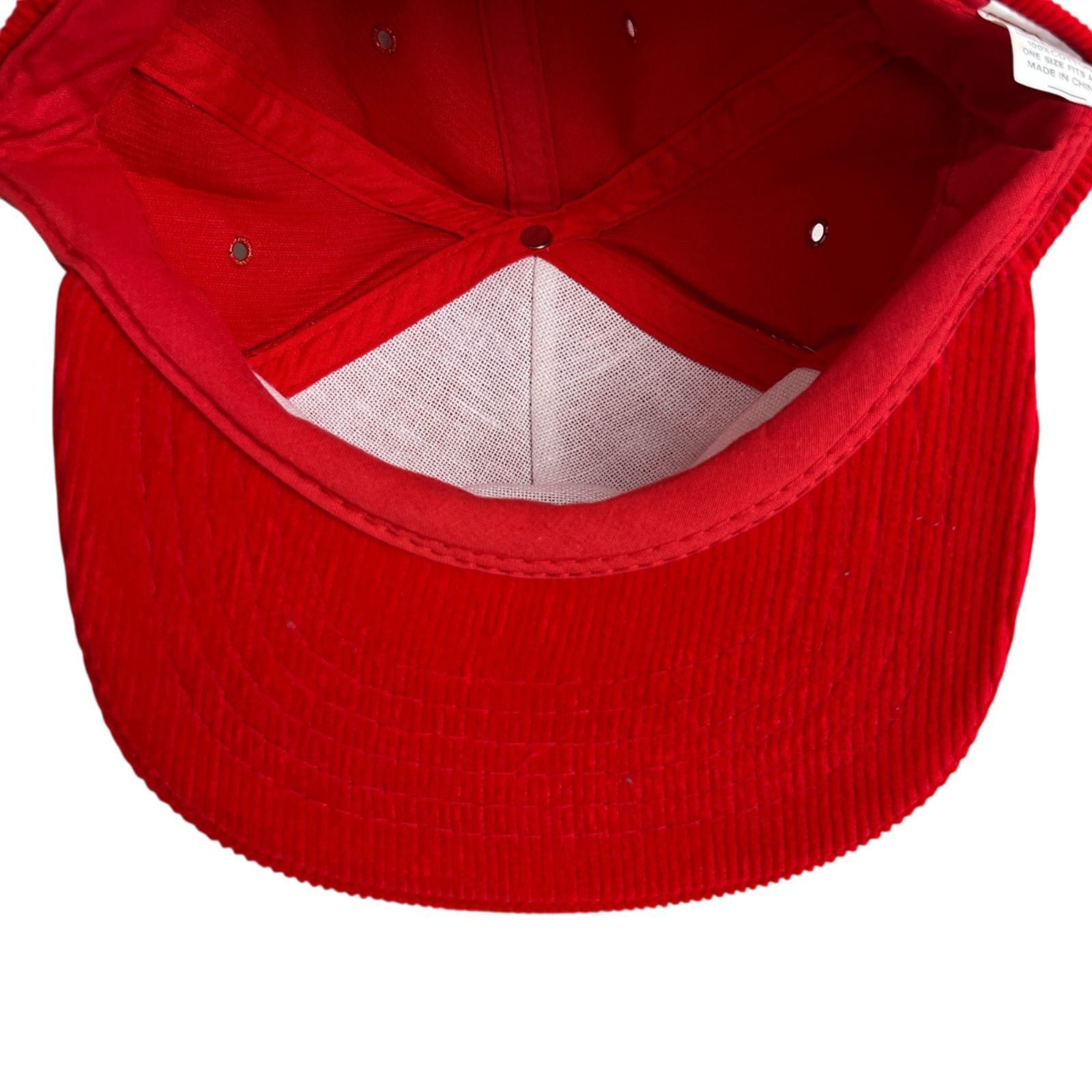  キャップ 帽子 Bob Evans ボブエヴァンズ ビンテージキャップ コーデュロイキャップ 刺繍ロゴ アメリカンレストラン レッド 赤 ホワイト 白 ワークキャップ キャップ