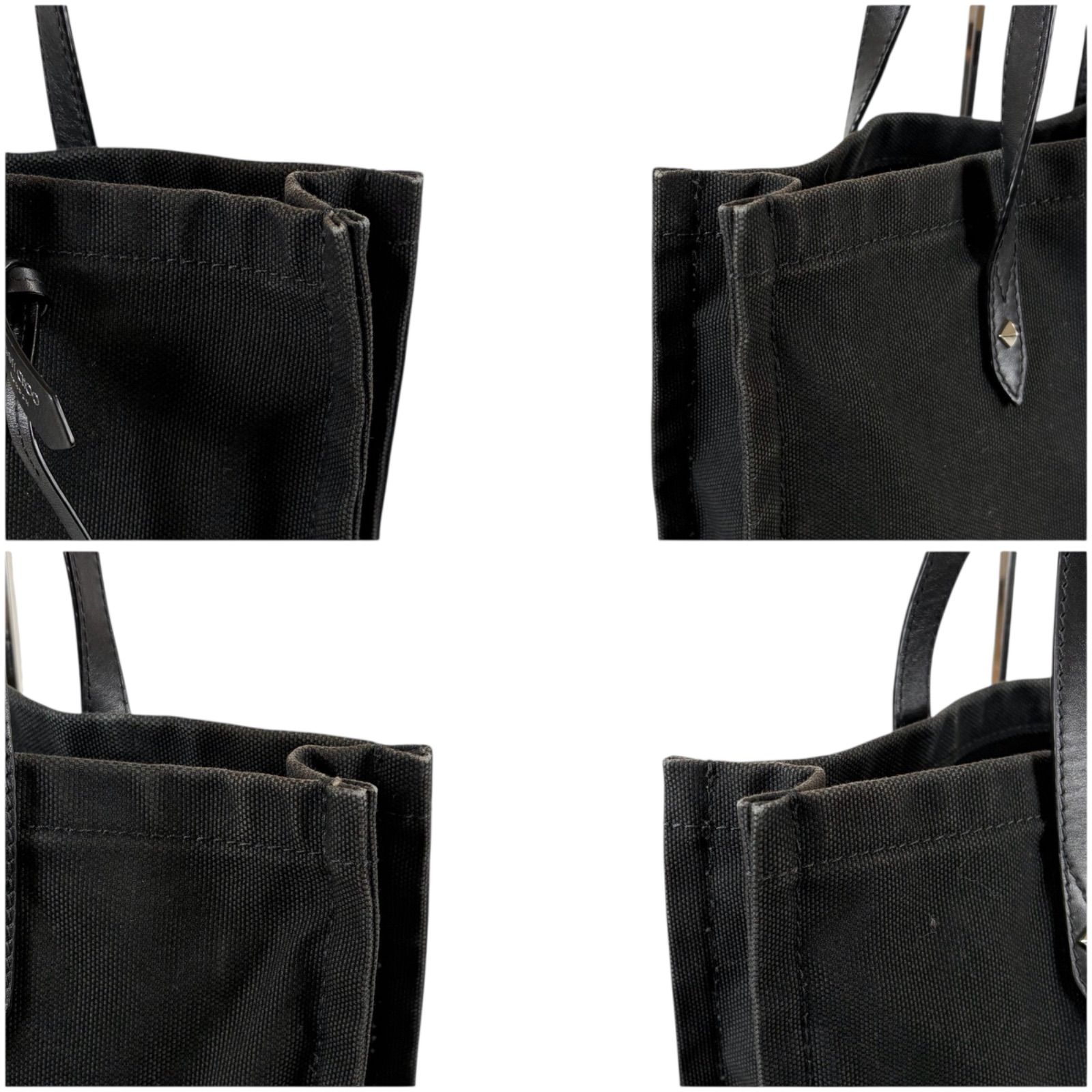 JIMMY CHOO ジミーチュウ キャンバスロゴトート ブラック 黒 トートバッグ 大容量 ビジネスバッグ DECORATOM_COM_BR