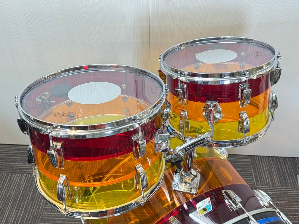 普段着 VINTAGE LUDWIG 70s TIVOLI BD22x14BD FT16x16 TT12x8 TT13x9 SD14x5 アクリル ストライプ