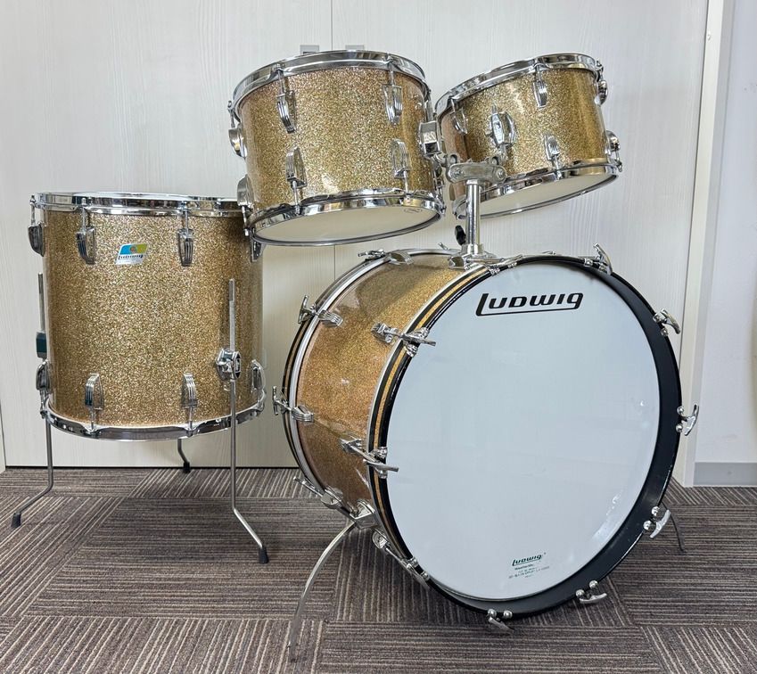 VINTAGE LUDWIG 70s BigBeat 22 12 13 16 Champagne Spkl