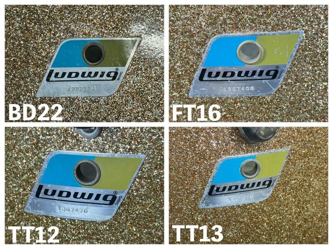 お早めにどうぞ！！ VINTAGE LUDWIG 70s BigBeat 22 12 13 16 Champagne Spkl