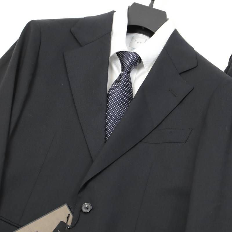 GOTAIRIKU 五大陸 コンバットウール スーツ メンズ ビジネス スーツ ブラック スリム Y5 269