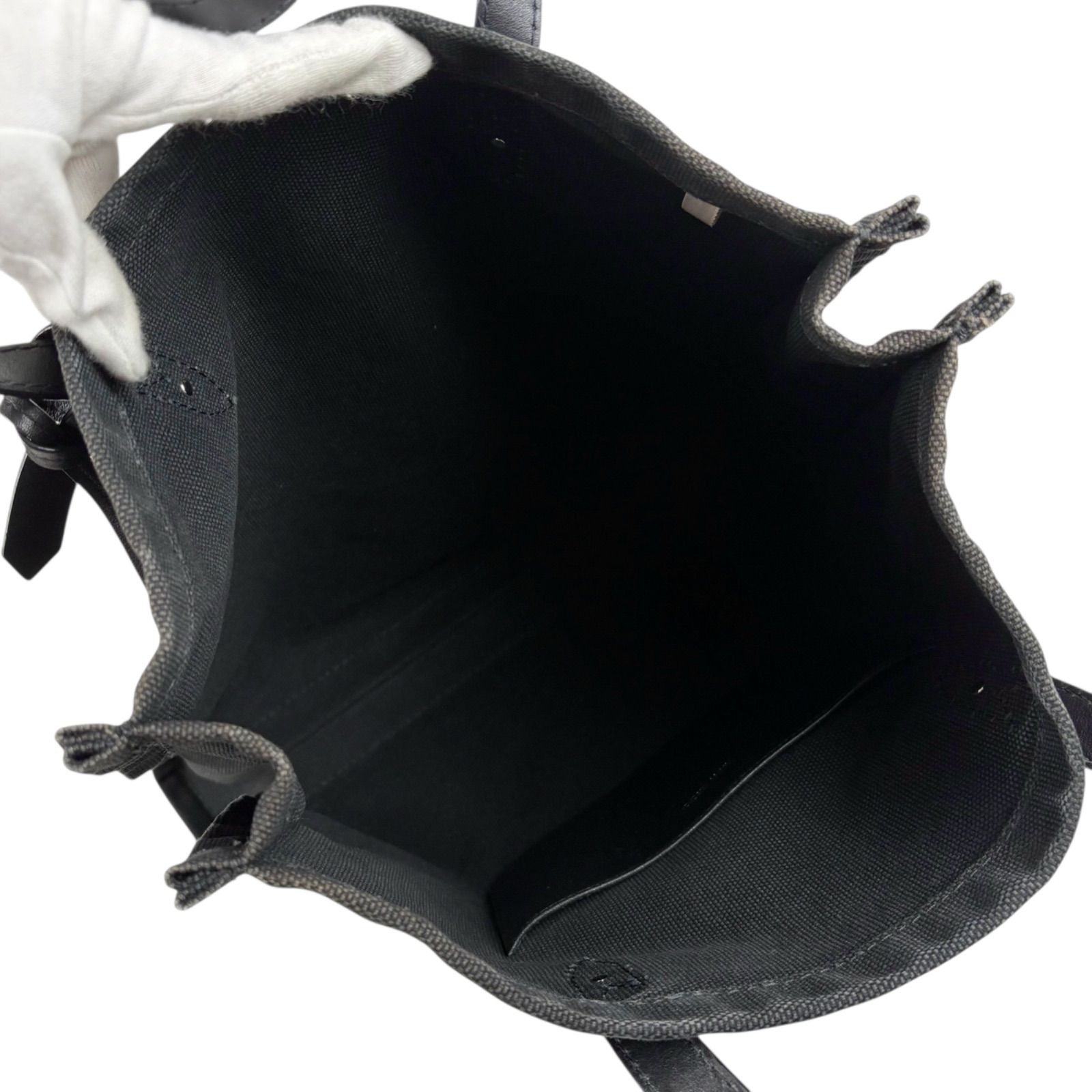 キャンバスロゴトート ブラック