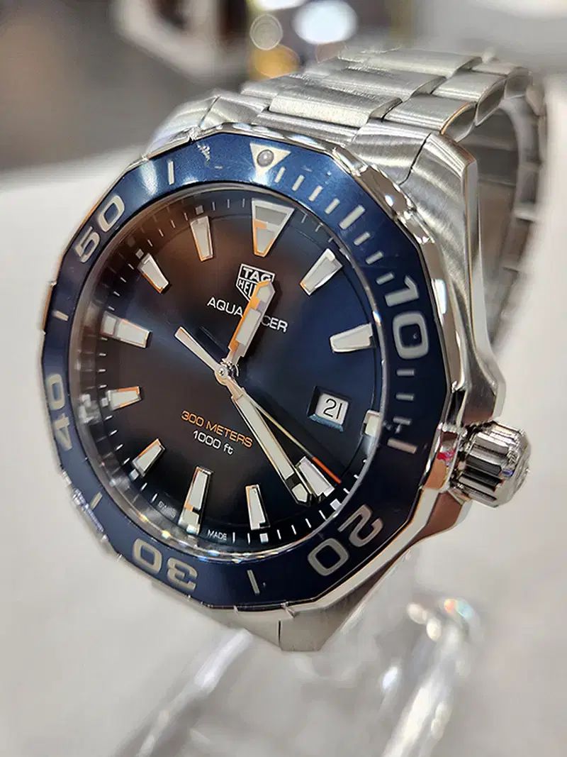 タグ ホイヤー アクアレーサー デニムブルー 43 MM メンズ時計 WAY 101 C