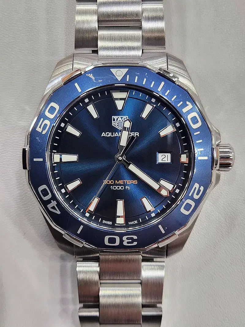 タグ ホイヤー アクアレーサー デニムブルー 43 MM メンズ時計 WAY 101 C