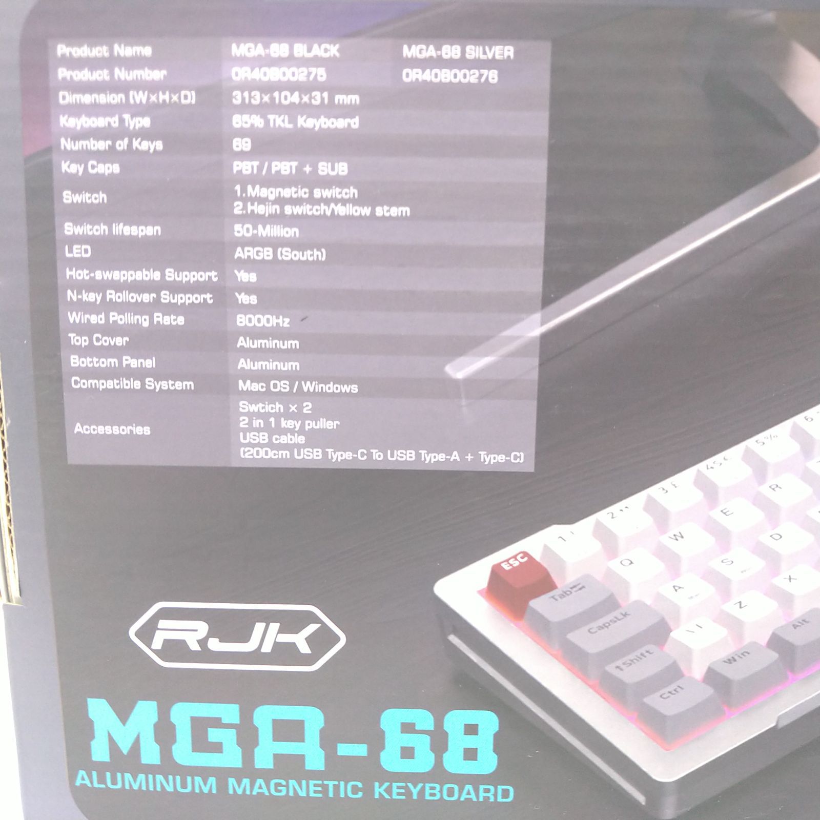 中古／未使用品】RAIJINTEK メカニカルキーボード 磁軸スイッチキー