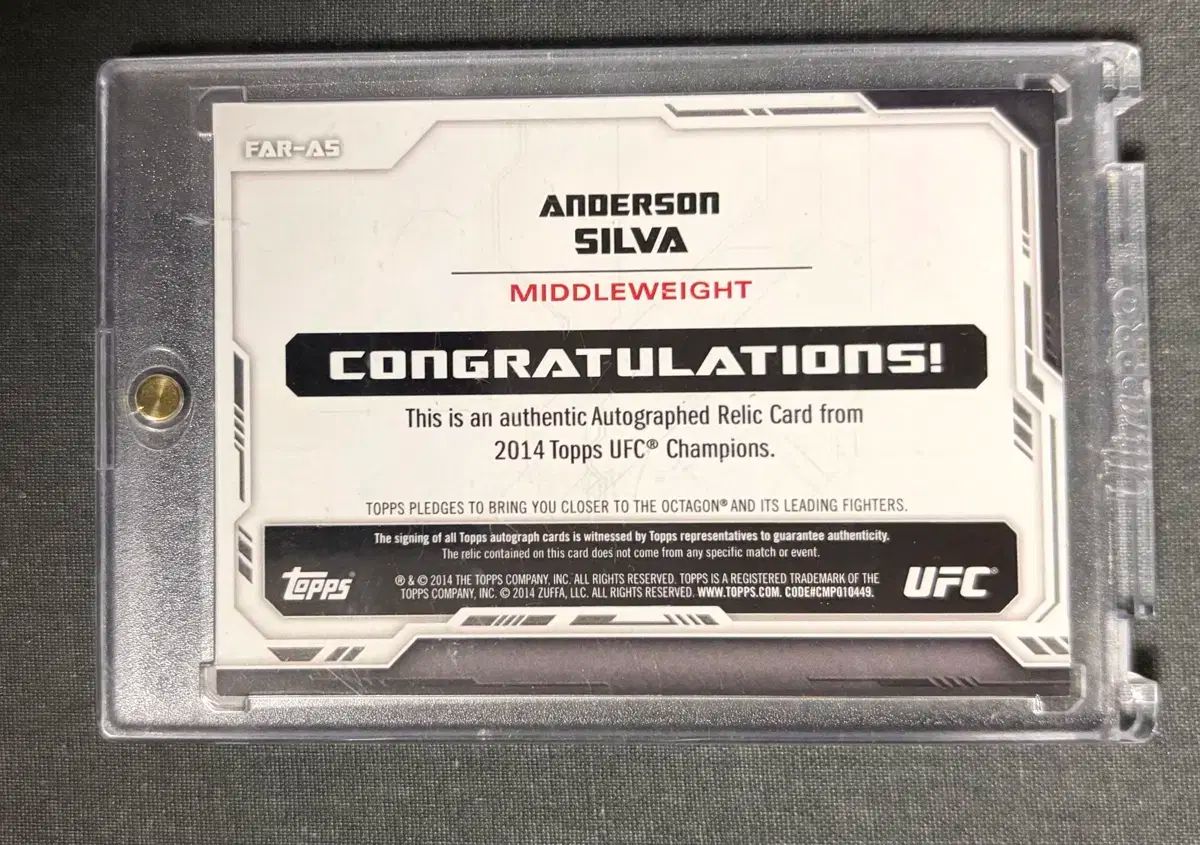 UFCカード Kinloch Anderson 2014 パッチ オート カード LLC-HASEGAWATOSO_COM