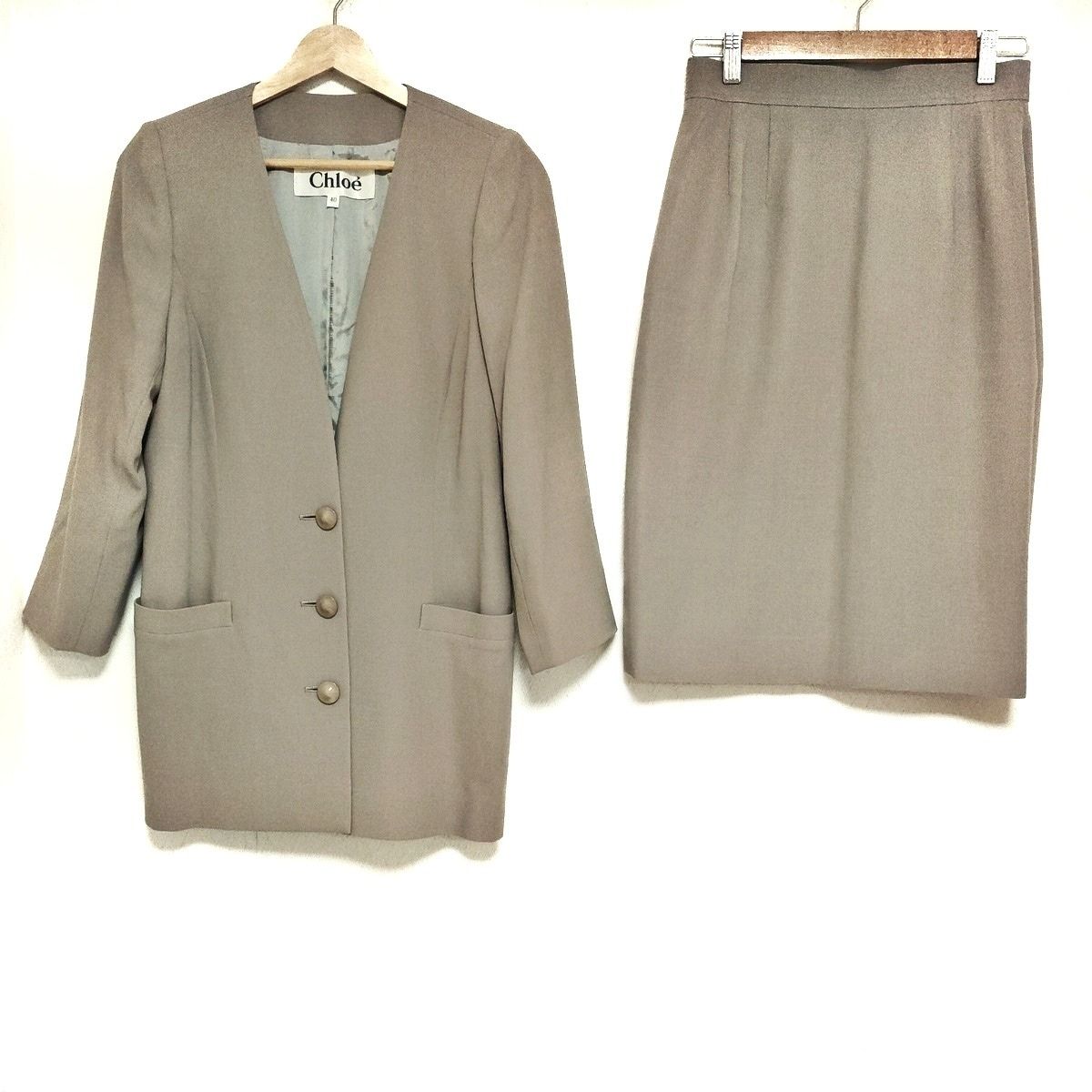 Chloe クロエ スカートスーツ レディース - グレーベージュ