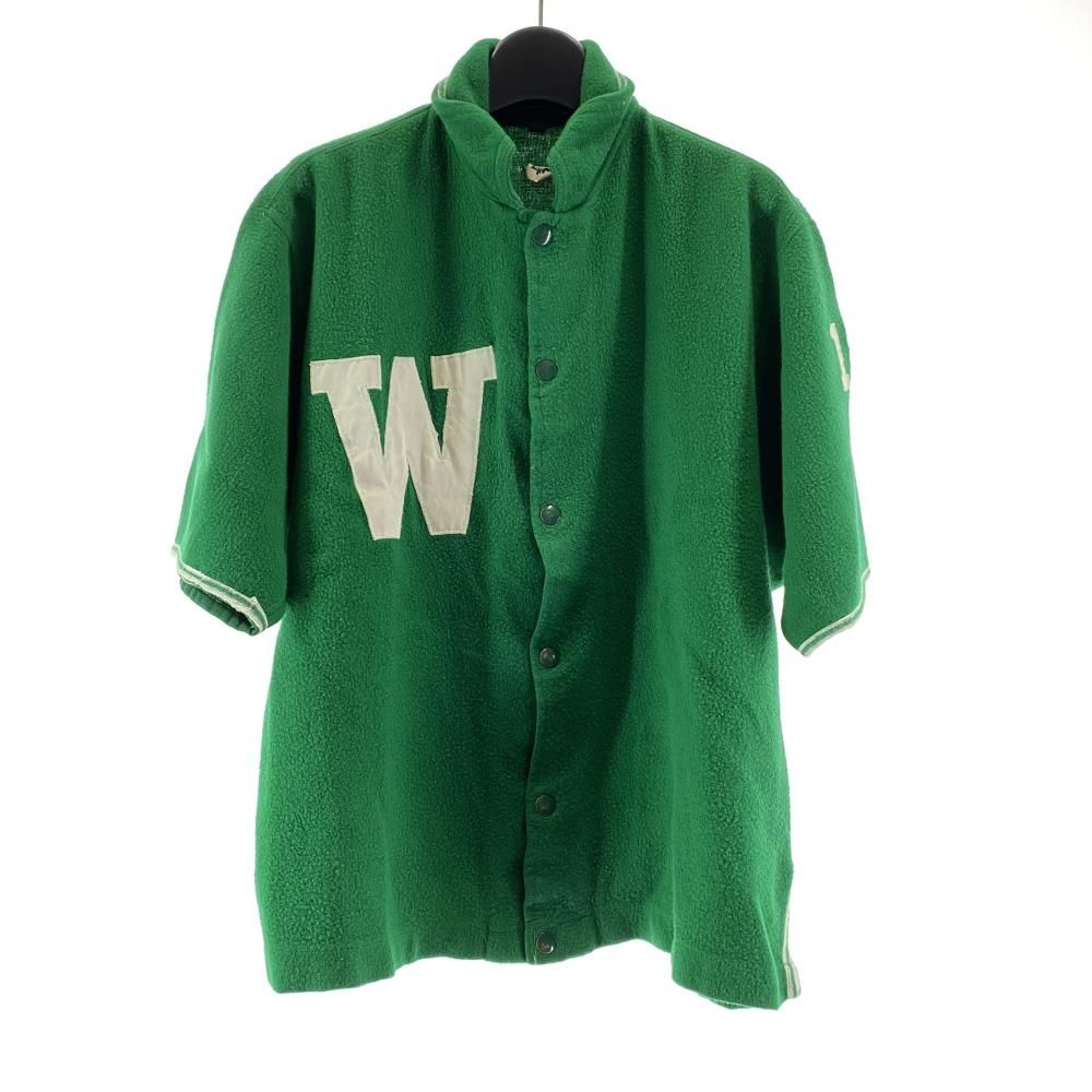 50s WARRIORS 半袖スタジャン サイズ40 SCOVILLスナップボタン グリーン ウォリアーズ 17