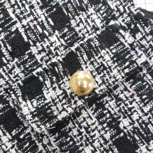 ◇ ⊇ ノーブランド キレイめ ノースリーブ ツイードベスト サイズM