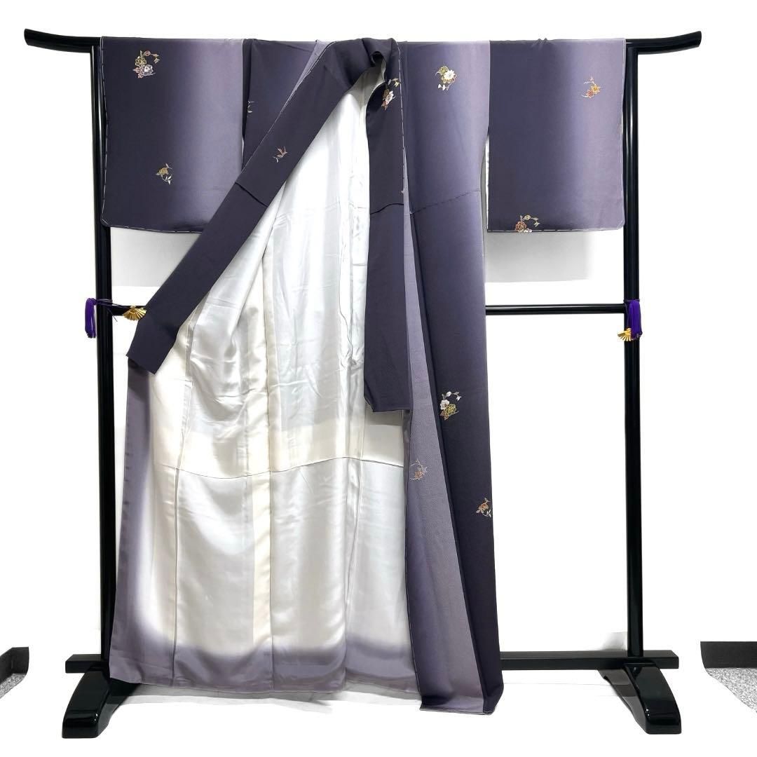 未着用 小紋 菊花 牡丹 橘 楓 花紋 着物 103b d - メルカリ