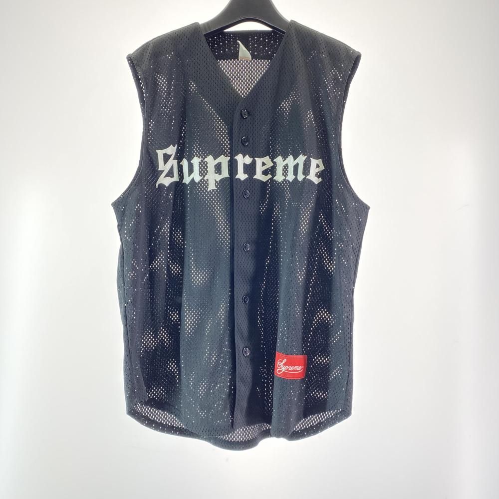 Supreme 16SS Sleeveless Baseball Jersey サイズL ブラック シュプリーム 16SS ノースリーブ ベースボールジャージ 17