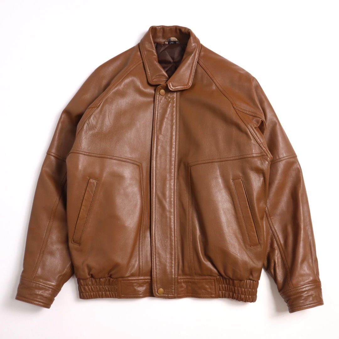 90s G-1 A-2 フライトジャケット ライダース　短丈ヴィンテージ　M〜L 90s vintage】A-2 フライトジャケット レザーブルゾン ライナー付き 短