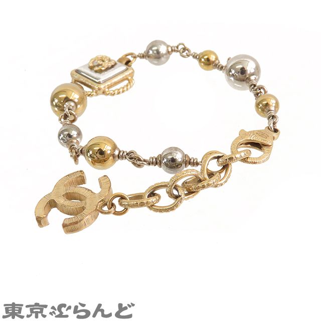 シャネル CHANEL ココスクエア ブレスレット ゴールドxシルバー メタル A16S GP レディース 241100081697