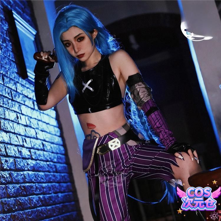 ♥ 霧都 ウードゥ リーグ?オブ?レジェンド ジンクス コスプレ衣装 女性用 フルセット ハロウィン 新発売 仮装 キャラクター服