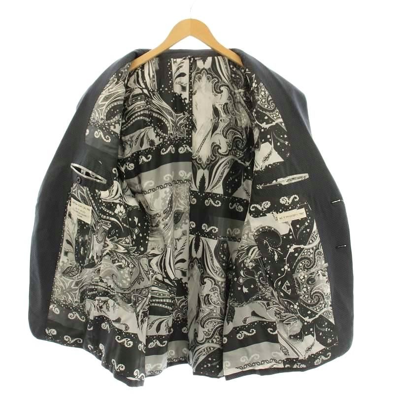 美品！ETROエトロ 花柄テーラードジャケット赤42 シルク混 レッド系 総