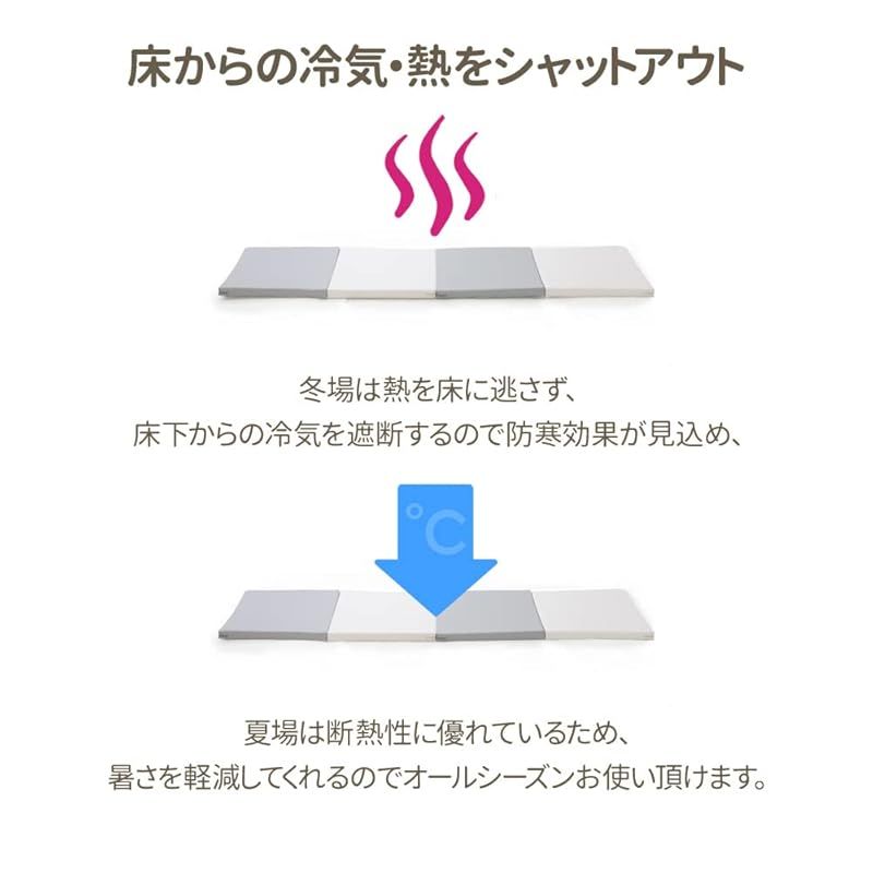 Bonarca プレイマット ベビーマット 赤ちゃん 厚手 クッションプレイマット 折りたたみ 200 cm×70 cm×4 cm 子供 ストレッチマット ヨガマット 防音 防水 室内 BPM-W D 70 0 学生用トレーニング用品 ヨガマット 