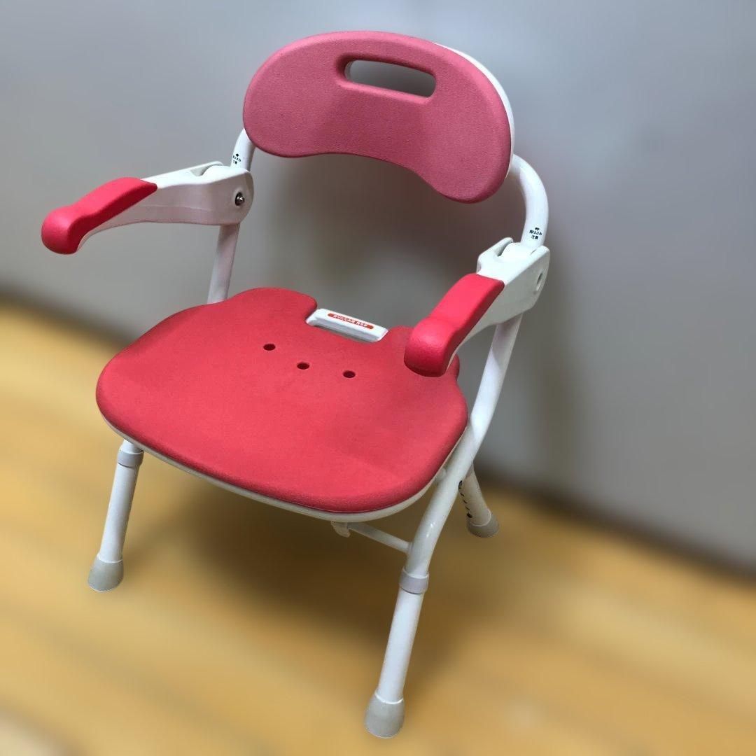 看護・介護用品 【新品・未使用品】介護用シャワーチェア（レッド）FS