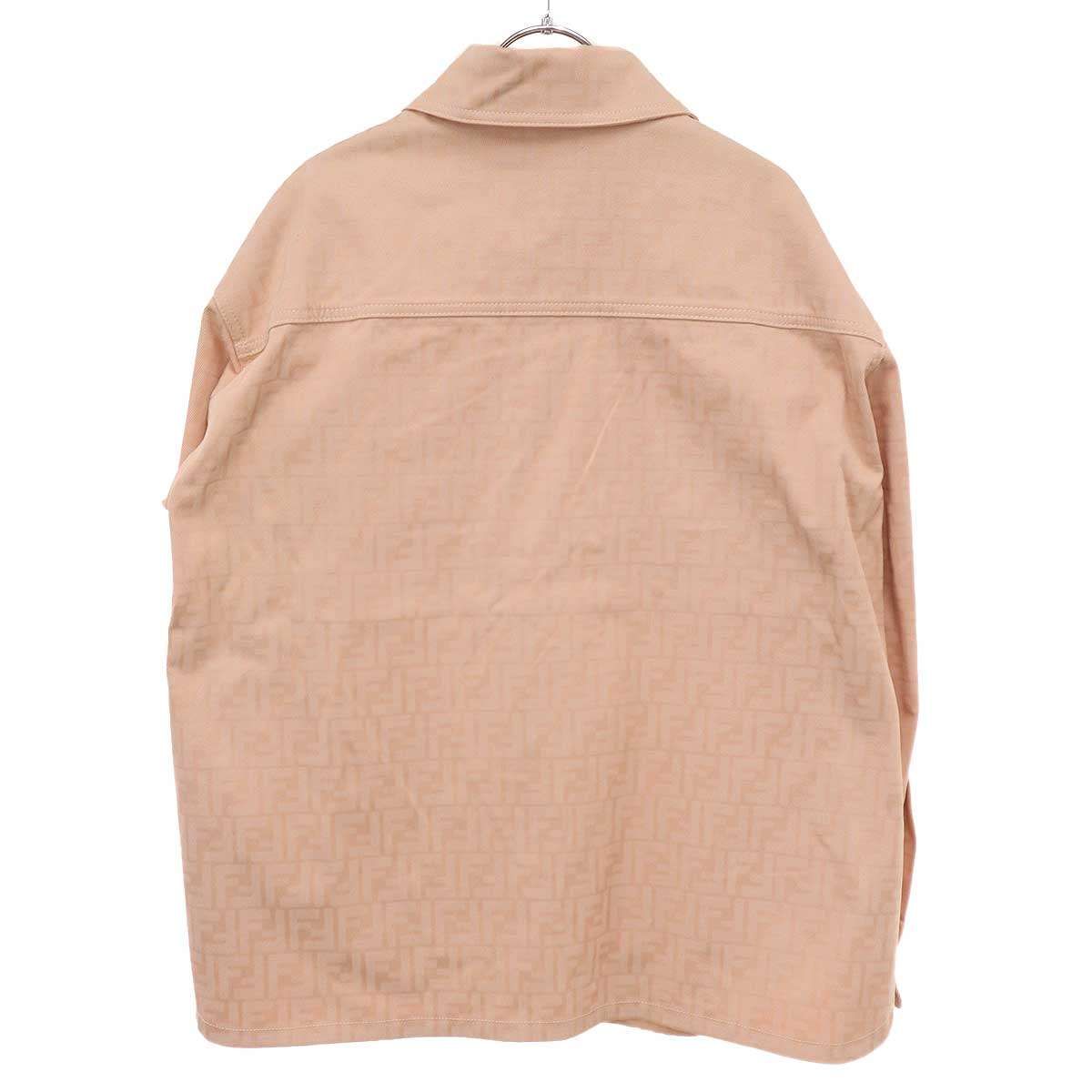 FENDI フェンディ ズッカモノグラム ベルテッドデニムジャケット FLF677 AK6C ピンク 38