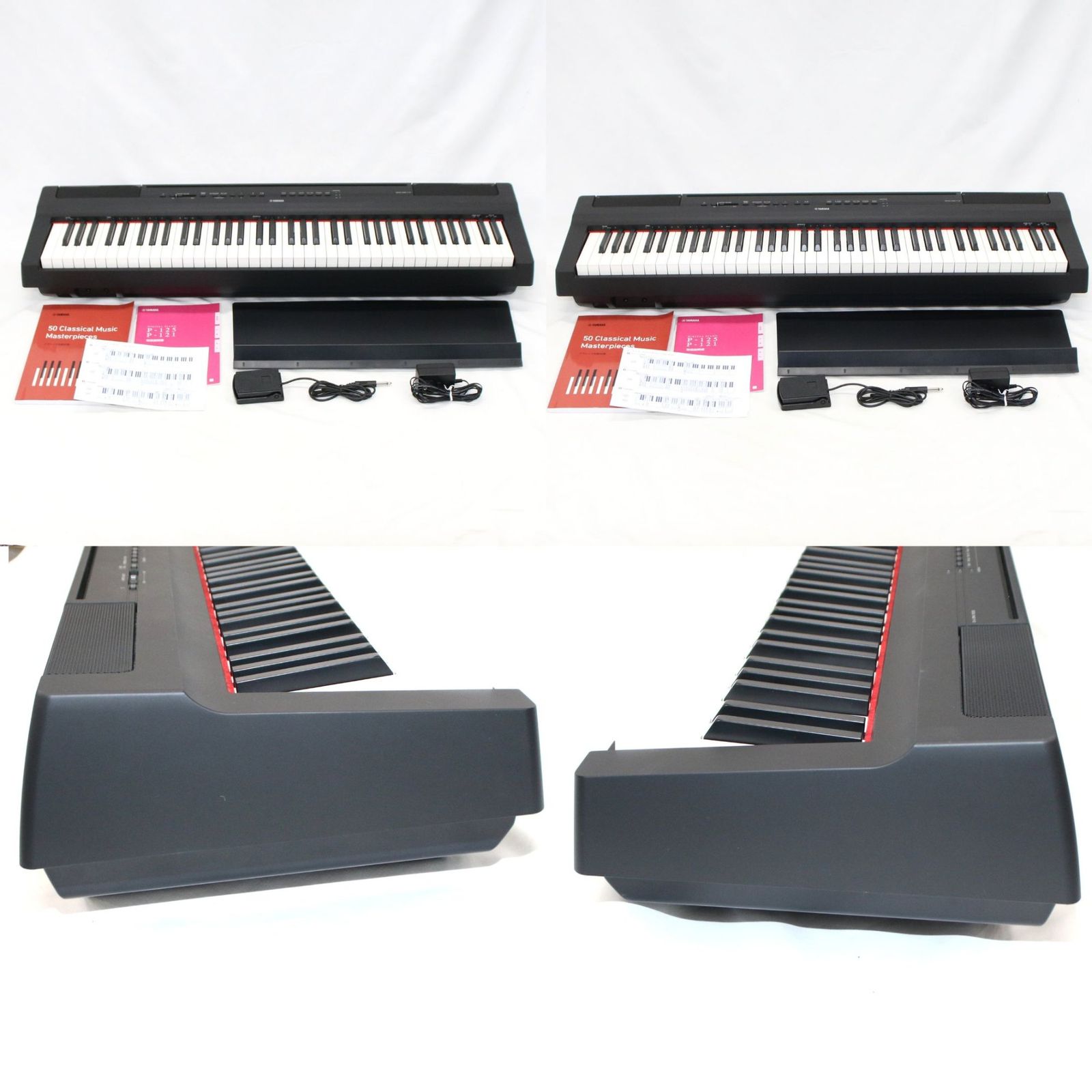 YAMAHA P-121 電子ピアノ 譜面立て ペダル付き p-121-b ブラック 良い B