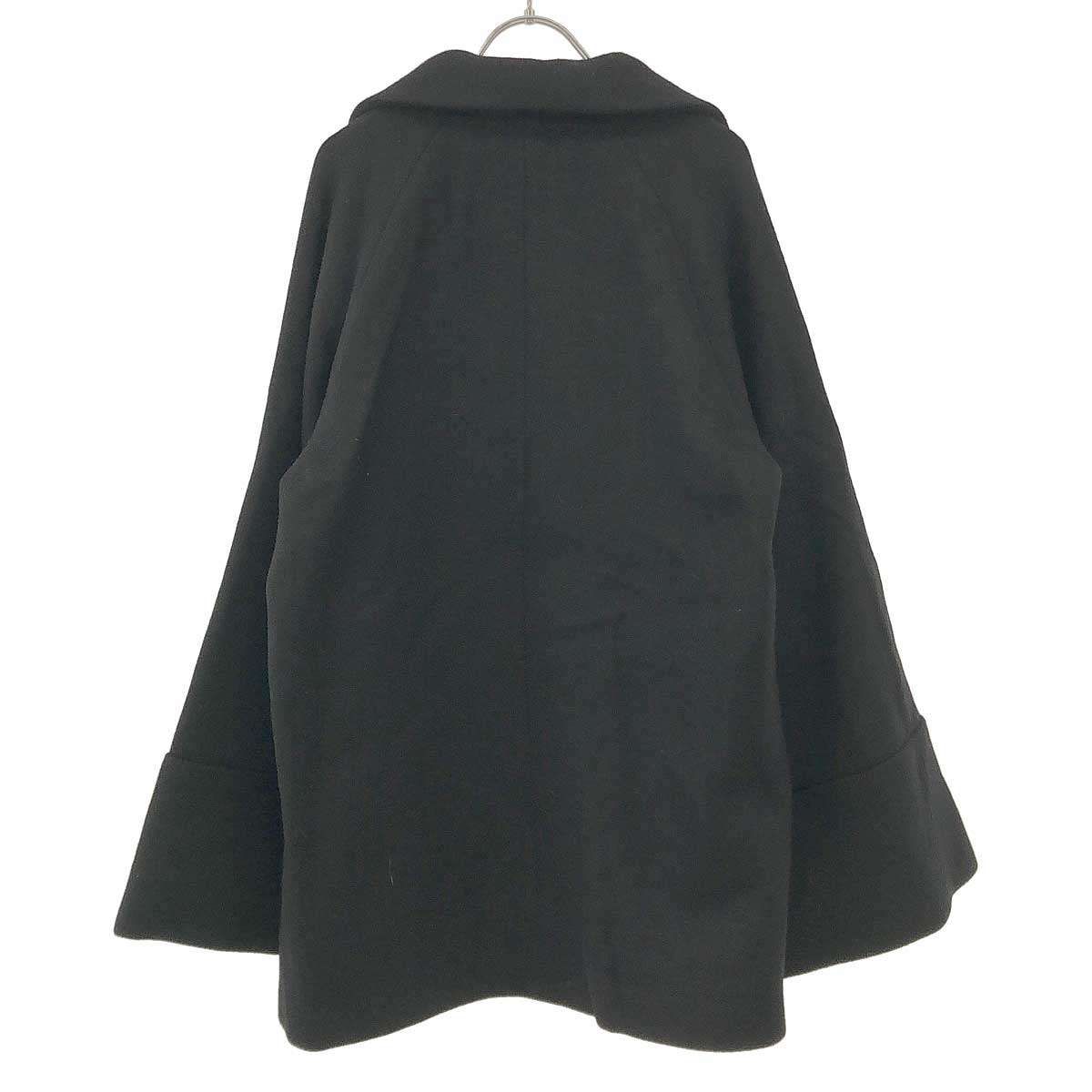 ELIN エリン W face Cape Slit Coat ダブルフェイスケープコート 11706-33-0611 ブラック 38