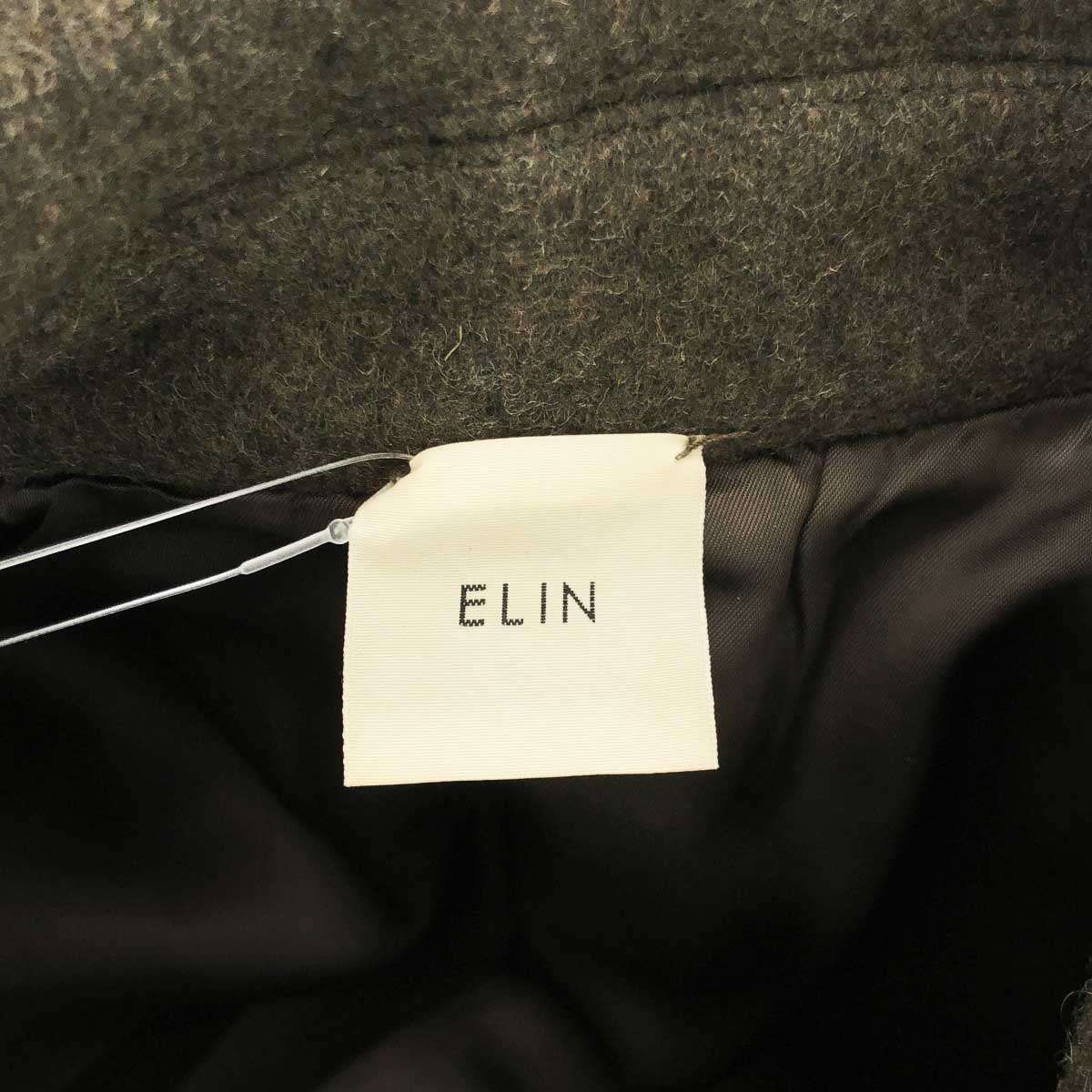 ELIN エリン メルトンウールベルテッドロングコート 11506-33-0609 カーキ 38 GULLKHAN_COM