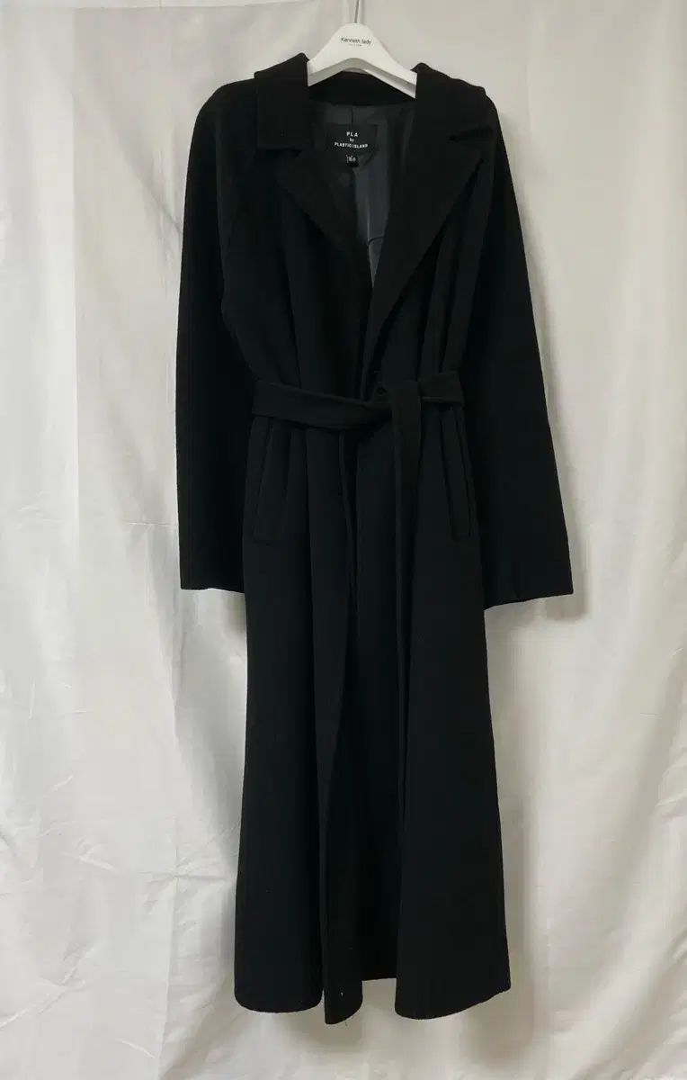 プラスティック アイランド ブラック コート ロング コート ウール コート ハンドメイド コート