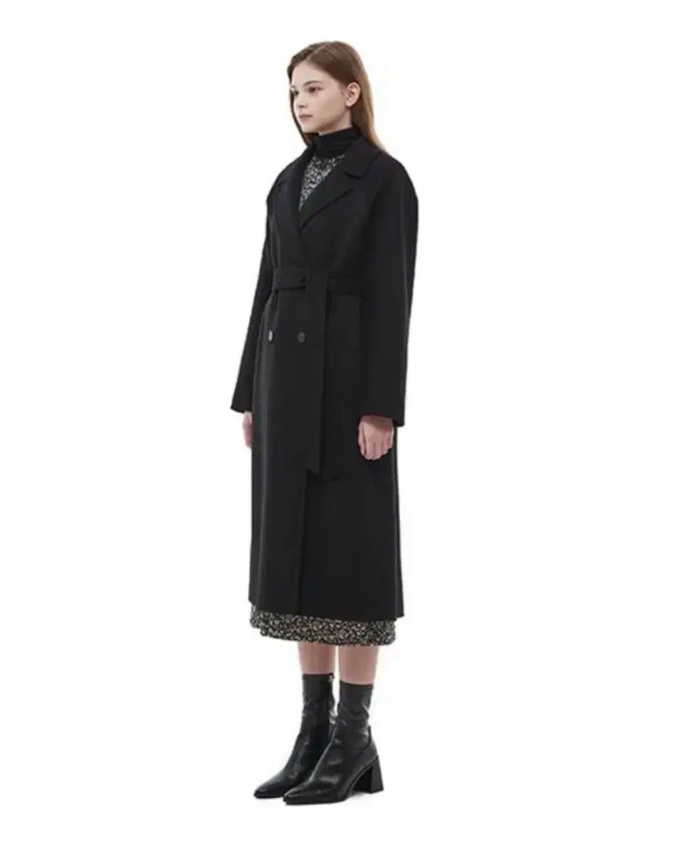 プラスティック アイランド ブラック コート ロング コート ウール コート ハンドメイド コート