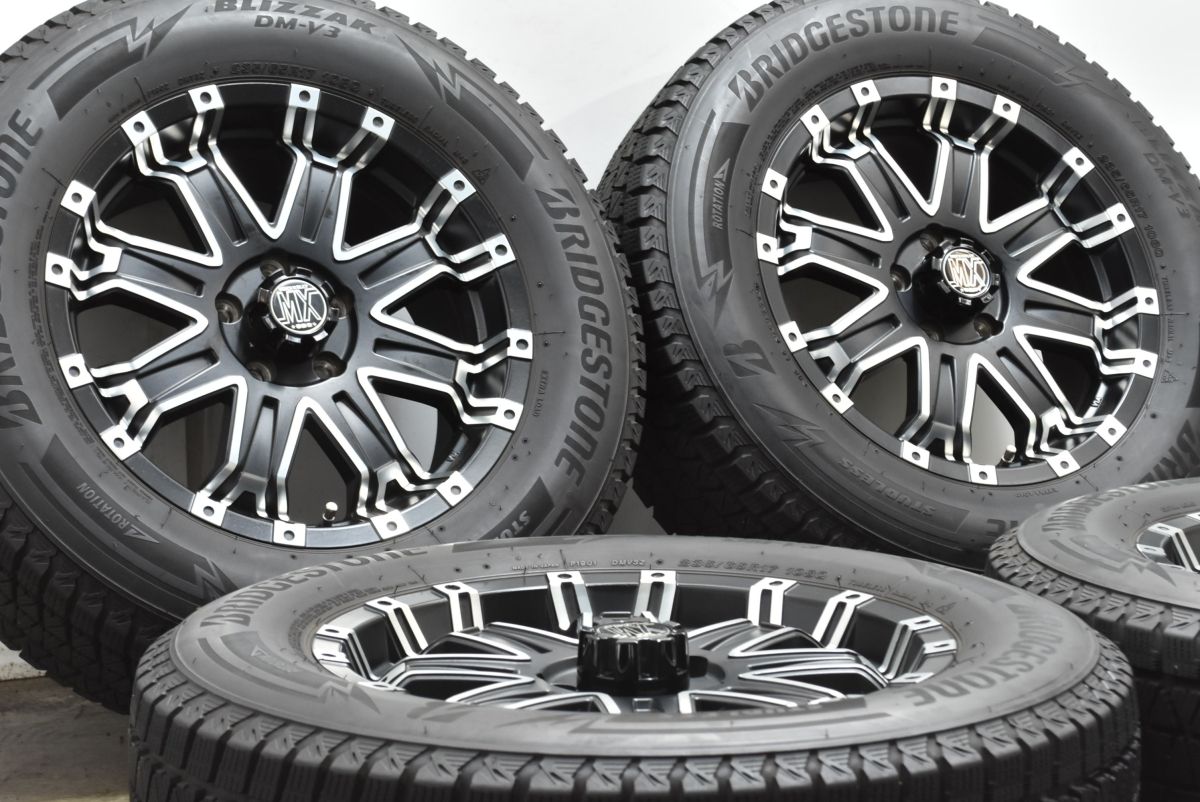 バリ溝 DM-V3付 ロックケリー MX-II 17in 7.5J 38 PCD114.3 ブリヂストン ブリザック 235|65R17 レクサス 10系 NX RAV4 ハリアー