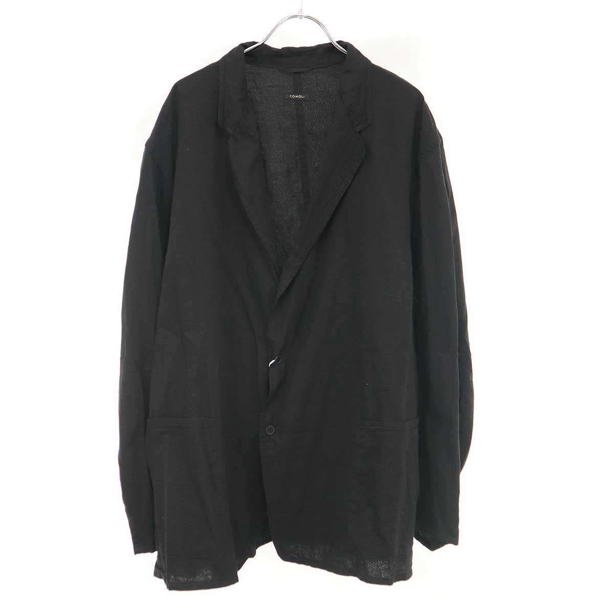 COMOLI コモリ 25SS KHADIコットン ジャケット B01-01012 ブラック 2 