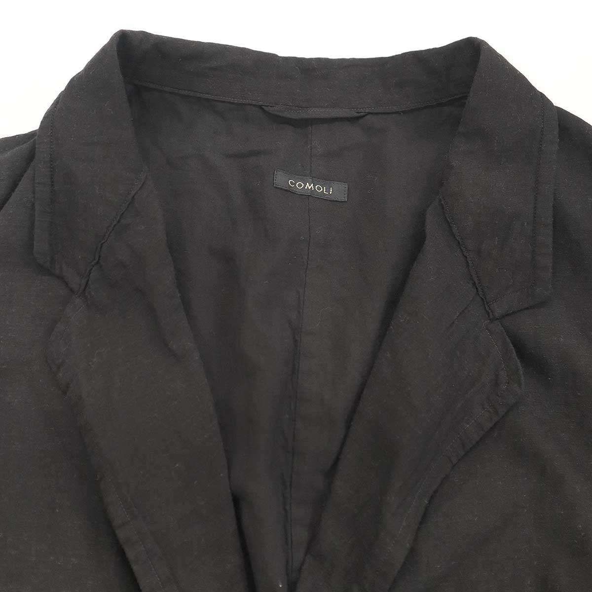 COMOLI コモリ 25SS KHADIコットン ジャケット B01-01012 ブラック 2
