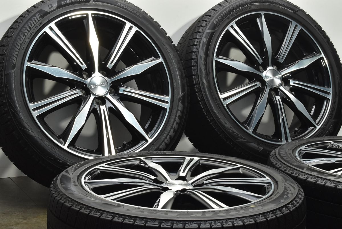 超バリ溝 VRX3付 バルミナ 17in 7J 53 PCD100 ブリヂストン ブリザック 215|45R17 プリウス カローラスポーツ 86 インプレッサ