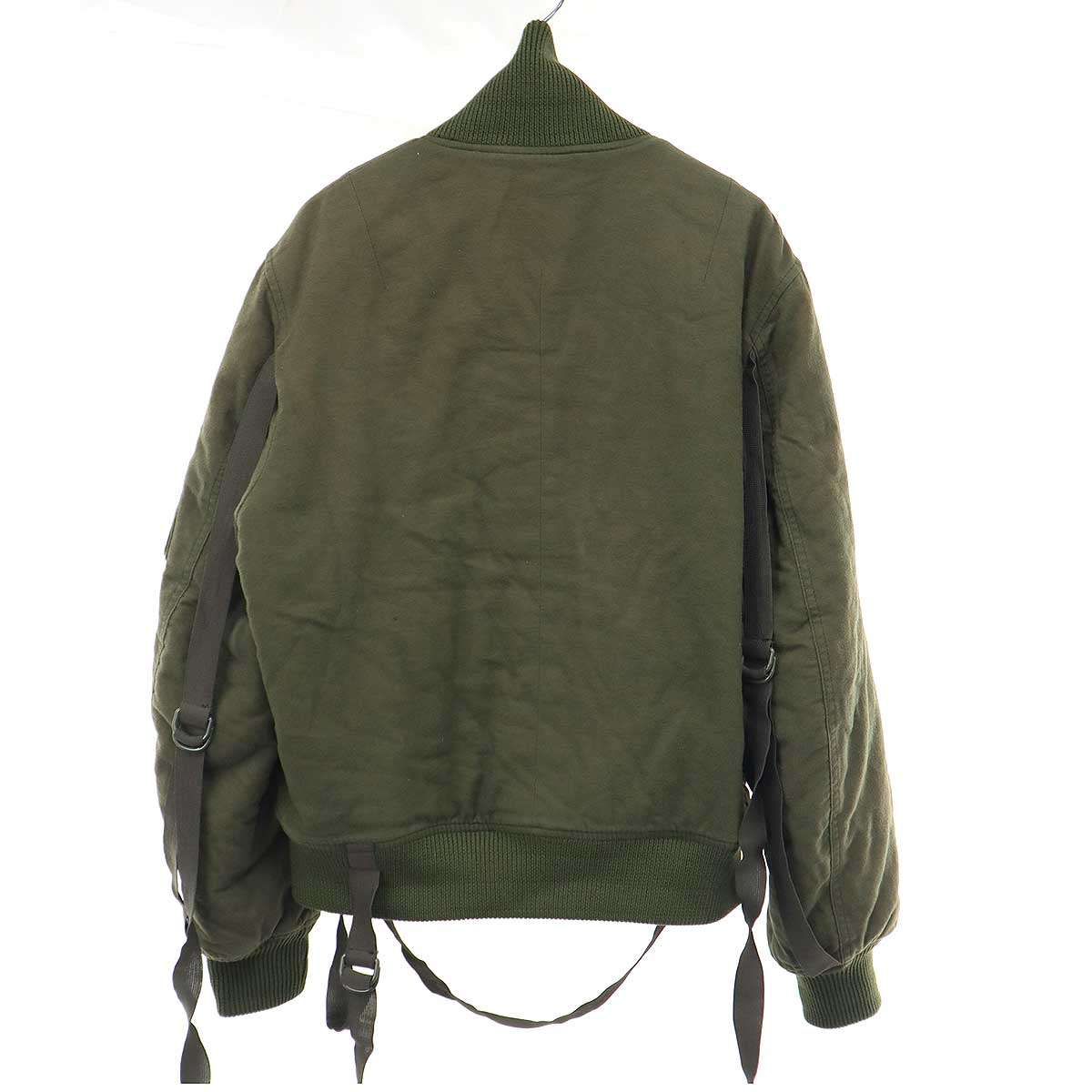 HELMUT LANG レザージャケット カーキ XS HELMUT LANG ヘルムート ラング 2003AW Bondage Bomber Jacket