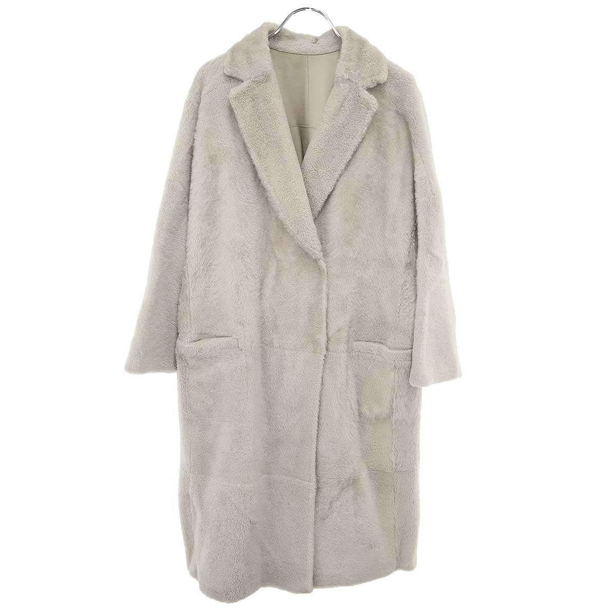 BRUNELLO CUCINELLI ブルネロクチネリ リバーシブルムートンコート ベージュ 40