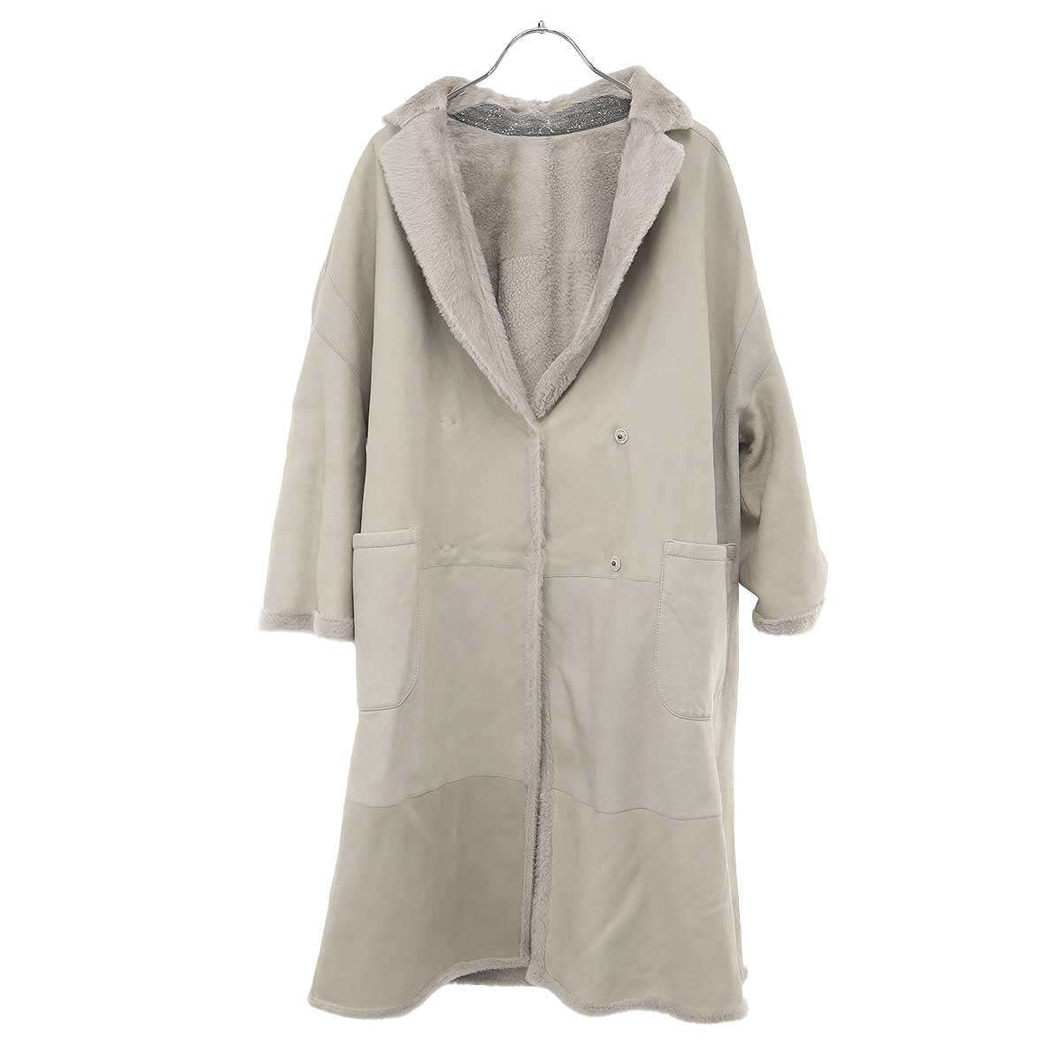 BRUNELLO CUCINELLI ブルネロクチネリ リバーシブルムートンコート ベージュ 40 GULLKHAN_COM