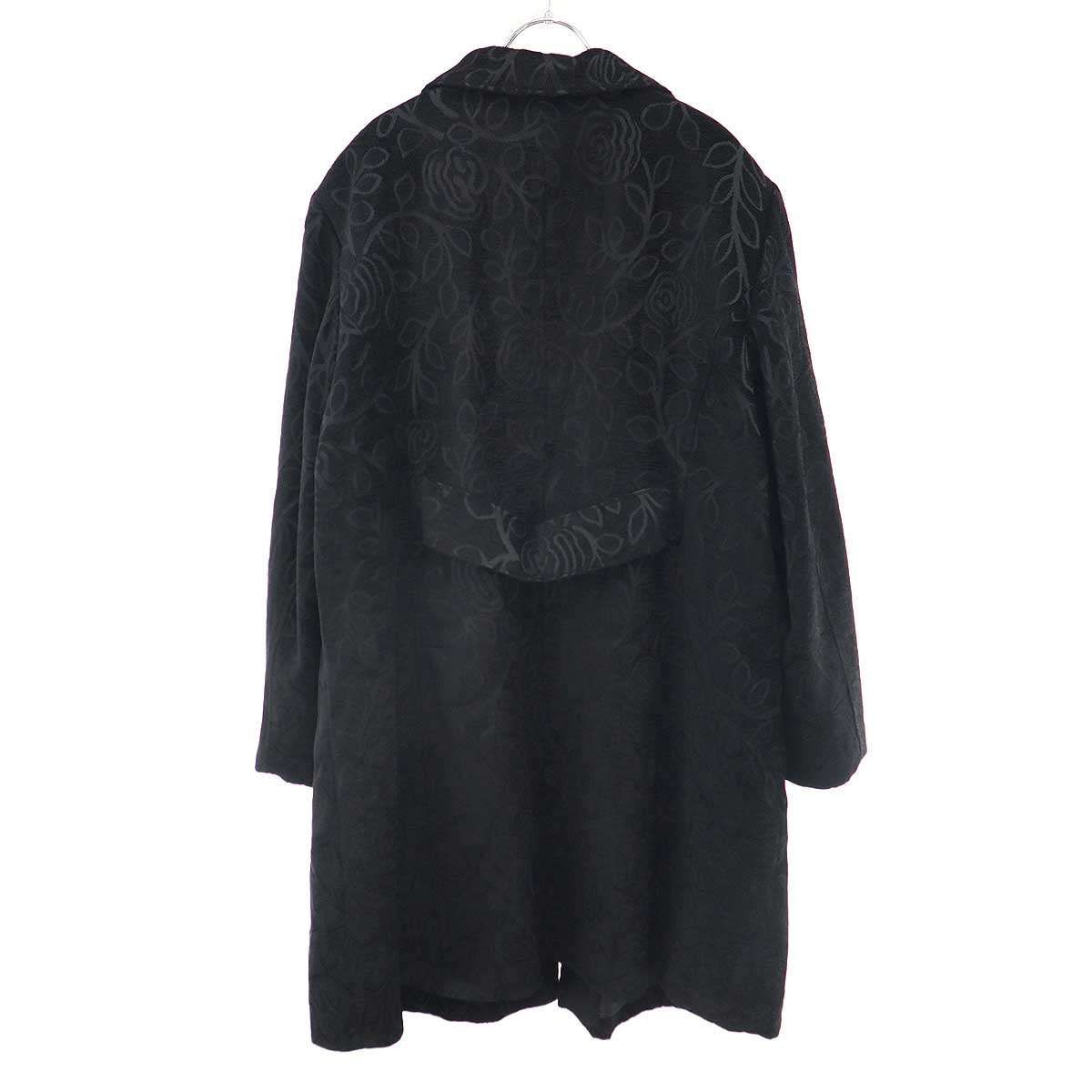 ISSEY MIYAKE イッセイミヤケ フラワージャガードチェスターコート IM01FG042 ブラック M