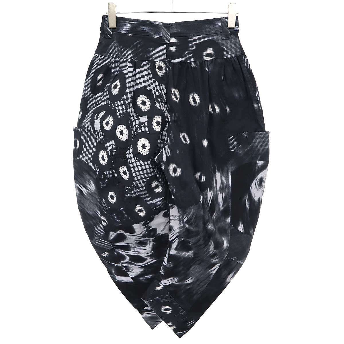 ISSEY MIYAKE イッセイミヤケ 11SS オールオーバーパターン バナナデザインパンツ IM11FF045 ブラック 2