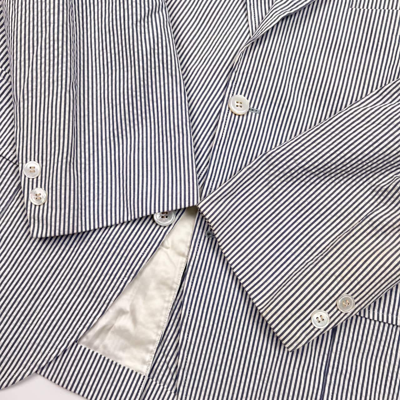 極美品 Brooks Brothers 背抜き テーラードジャケット 薄手 夏 Brooks Brothers ブルックスブラザーズ ストライプ 背抜き 段返3B