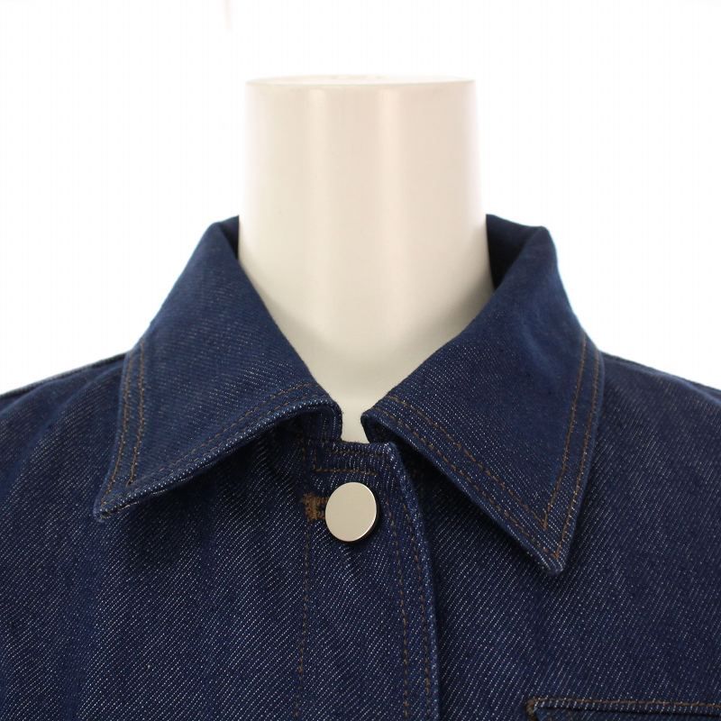 【中古】セオリー 25SS Relaxed Denim Casual Pocket Jacket デニムジャケット ジージャン Gジャン P ネイビー セオリー Theory 25SS Relaxed Denim Casual Pocket リラックスデニム