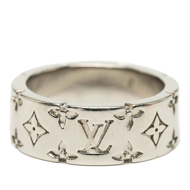 ルイ ヴィトン LV モザイク リング 指輪 L M1182L シルバー メタル メンズ LOUIS VUITTON 228-36156