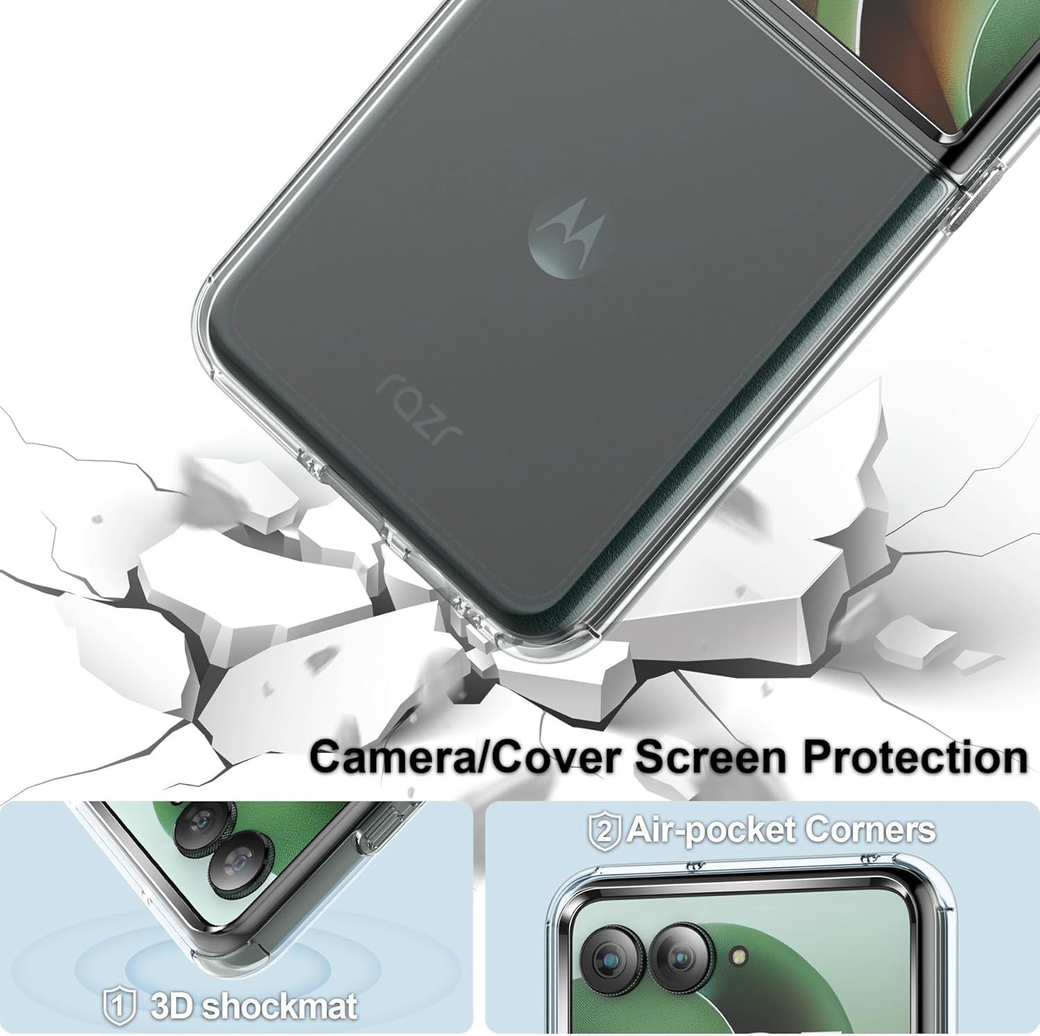 Razr Gosento For 0 MOTO Razr60 Pro Ultra Motorola 1 新品 クリスタル ケース 透明 クリア ライトスカイホワイト（SIMフリー