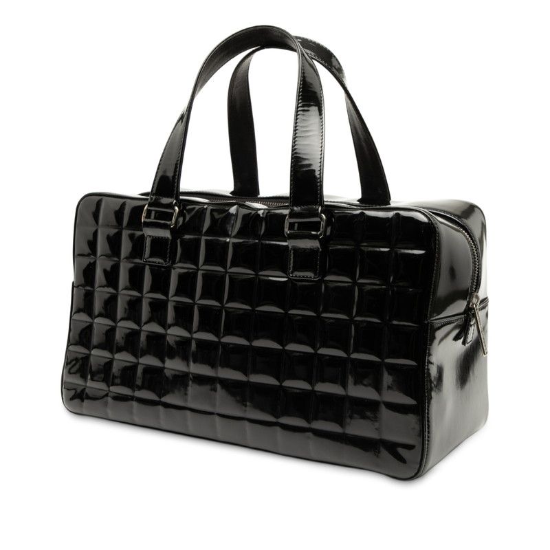 シャネル チョコバー ココマーク ブラック パテントレザー レディース CHANEL 243-38206